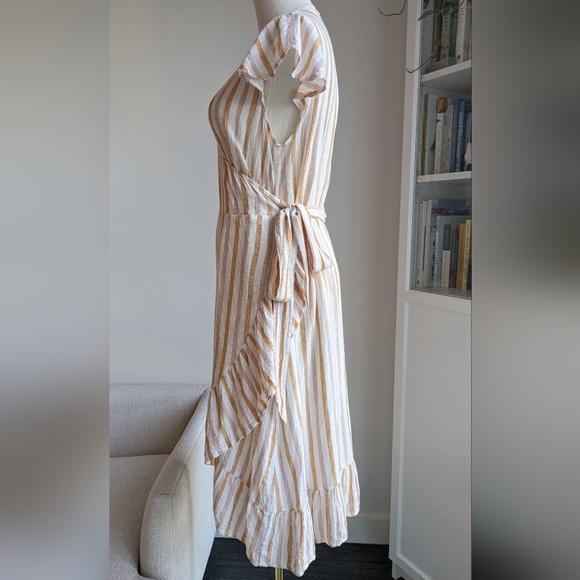 RAILS Brigitte-Pip Amber Striped Wrap Dress - Picture 4 of 10